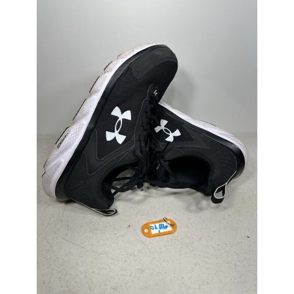 UNDER ARMOUR WOMEN'S CHARGED ASSERT 9 RUNNING SHOE BLACK WHITE SIZE 9 - Picture 1 of 8